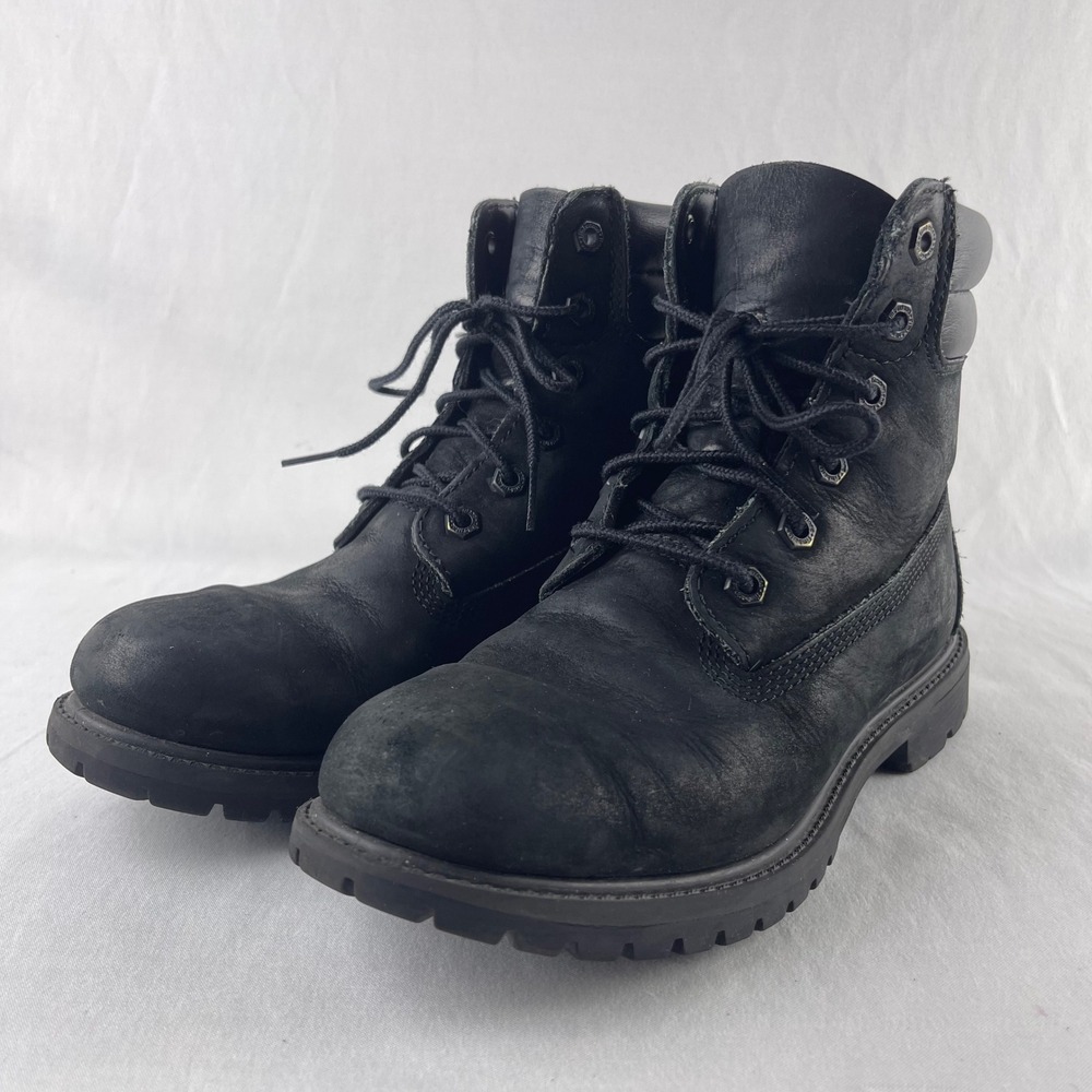 Timberland Heritage 6 Inch Premium Womens 7.5 Black Waterproof Boots A15QY